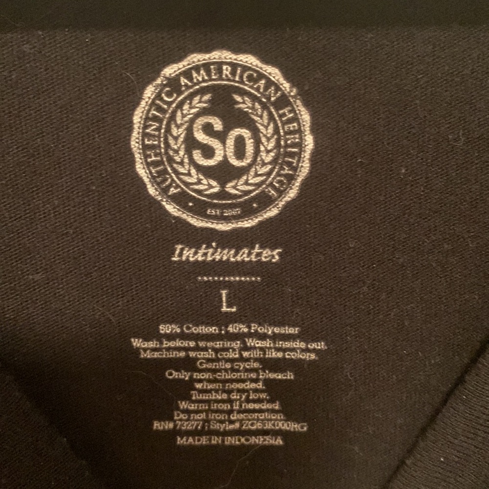 SO Intimates black shirt with number 01 - Picture 2 of 2